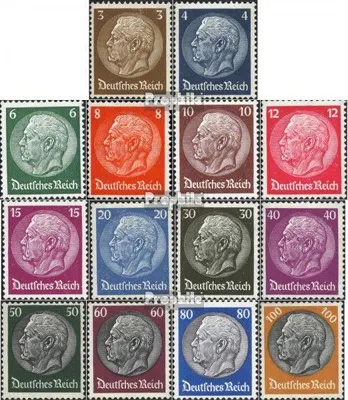 Produktbild von Briefmarken Deutsches Reich 1933 Mi 482-495 (kompl.Ausg.) mit Falz Hindenburg