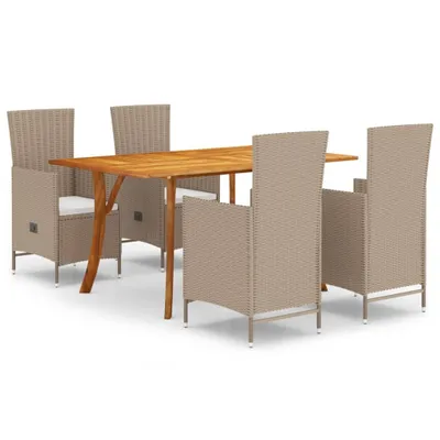 Image de salon de jardin 5 pièces Beige