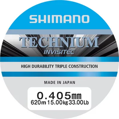 Produktbild von SHIMANO Technium Invisitec, 620m, 0,41mm, 15kg / 33,07lbs, transparent, Monofile Angelschnur, TECINV40QPPB