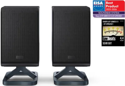 Produktbild von Sharp HT-SPR52021(BK), 2.0.2 Kanäle, Kabellos, 66 W, Schwarz