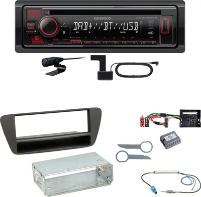 Produktbild von Kenwood KDC-BT450DAB Bluetooth Digitalradio CD Einbauset für Audi Q3 8U