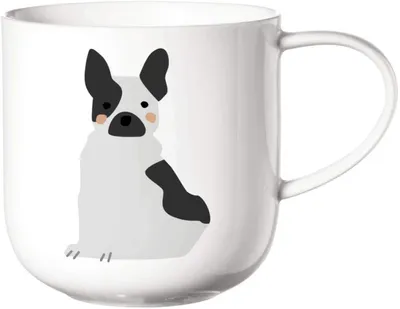 Produktbild von ASA Henkelbecher, French Bulldog wei§ coppa cats & dogs 19446014