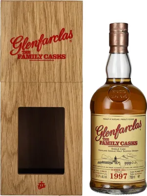 Produktbild von Glenfarclas THE FAMILY CASKS Single Cask SUMMER 2021 4th Fill Butt 1997 58,9% Vol. 0,7l in Holzkiste