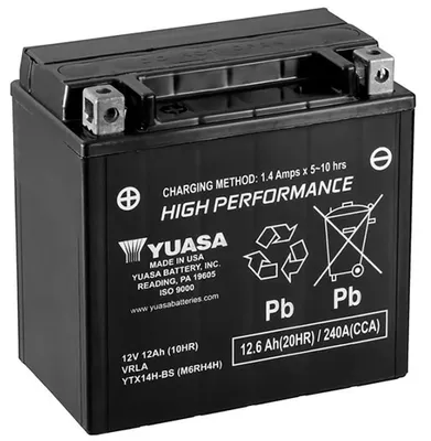 Image de Batteries YUASA YTX14H 12 AH WC