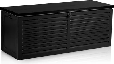 Zdjęcie produktu dla Skrzynia ogrodowa 143,5 x 57 x 53,5 cm 390 litrów czarna