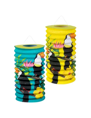 Produktbild von Tukan-Laternen Partydeko 2 Stück 16 cm