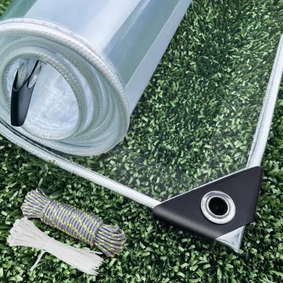 Produktbild von Wasserdichtes Abdeckzelt - Transparentes PVC - 420 g/m² - 3 x 3 m