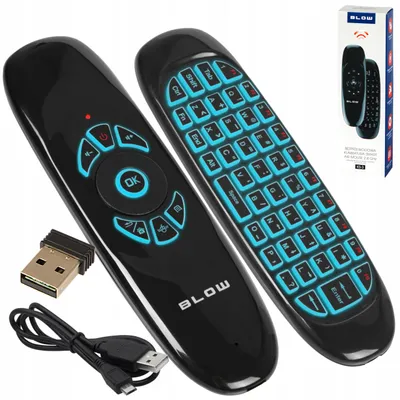 Produktbild von Tastatur-Fernbedienung Membran 3in1 Smart TV PC Air Mouse Maus per Bewegung