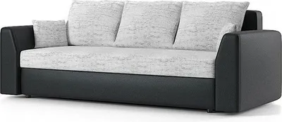Produktbild von Schlafcouch mit Bettkasten Couch PAUL mit Schlaffunktion Grau&Schwarz