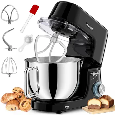 Küchenmaschine 1800 W, 7,2 l Edelstahlschüssel, 6 Stufen