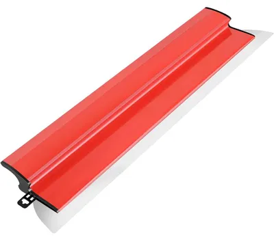 Obrázok produktu pre Špachtľa na omietky – špachtľa – 80 cm – nerezová čepeľ – ergonomická rukoväť – polkruhovitá čepeľ