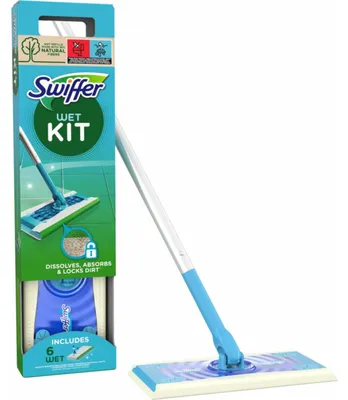 Produktbild von Swiffer WET KIT 1 Bodenwischer+ 6 feuchte Bodentücher CITRUS FRESH