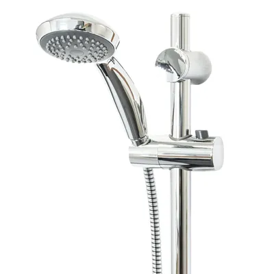 Produktbild von tecuro Brauseset Komfort-70 - mit Handbrause 1-strahlig, Brauseschlauch 150 cm, Wandstange 100 cm