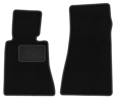 Produktbild von Velours-Fußmatten Vorne passend für BMW 7 E32 (Limousine, Bj. 1986-1994) –  schwarz, passgenau, mit Befestigungen set 2 Stk. - STANDARD