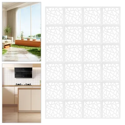 A collage of interior design scenes and decorative panels.