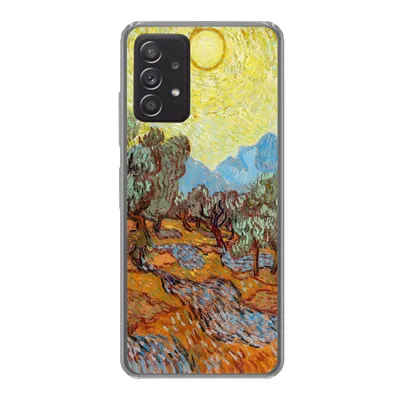 Produktbild von MuchoWow® Handyhülle Schutzhülle Hülle für Samsung galaxy a73 Olivenbäume mit gelbem Himmel und Sonne - Vincent van Gogh Silikon Softcase Handy Hülle - Handyhülle