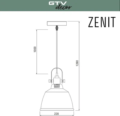 Produktbild von GTV - Deckenleuchte ZENIT, AC220-240V, 50/60Hz, 1*E27, IP20, DURCHM. 23 CM, einzeln, cremefarben