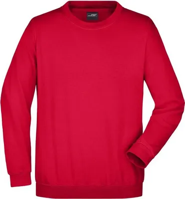Produktbild von James & Nicholson Sweatshirt Round Sweat Heavy rot Größe L