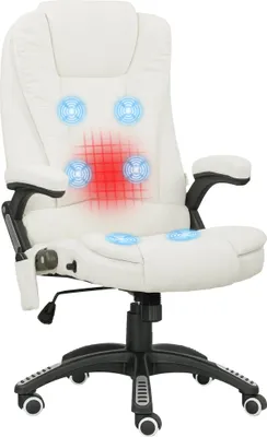 Produktbild von Vinsetto Massagesessel Chefsessel Gamingstuhl Drehstuhl Massagebürostuhl Creme