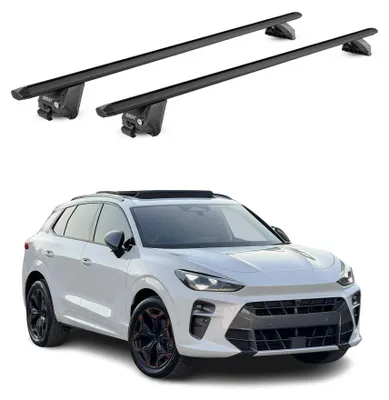 Image de Barres de toit transversales pour Cupra Terramar 2024-2026 Alu Noir 2 pièces ABE, Image générée par une IA