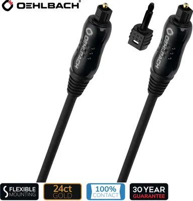 Immagine prodotto di Oehlbach OPTO STAR BLACK Cavo Toslink Cavo audio ottico digitale 24ct 4m NUOVO