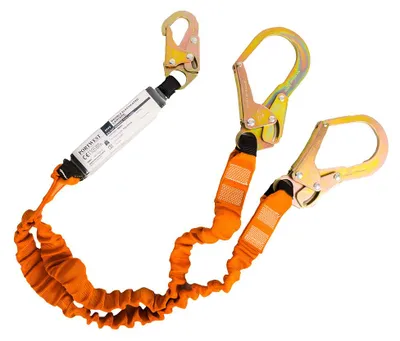 Produktbild von Doppeltes Stoßdämpferkabel 140kg - Schwarz/Orange