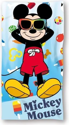 Obrázek produktu pro Dětská bavlněná plážová osuška 70x140 Mickey Mouse