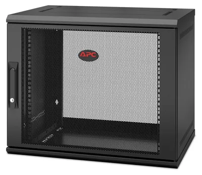 Obrázek produktu pro APC NetShelter WX 9U Single Hinged Wall-mount Enclosure 400mm Deep., Nástěnný regál, 9U, 90 kg, Černá
