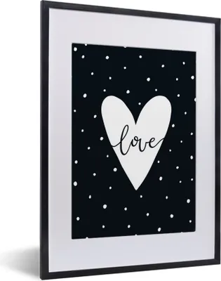 Produktbild von MuchoWow® MuchoWow® Gerahmtes Poster Zitat - Liebe - Kind - Jungen - Mädchen - Baby 30x40 cm - Poster mit zchwarzem Bilderrahmen - Wandposter Schlafzimmer