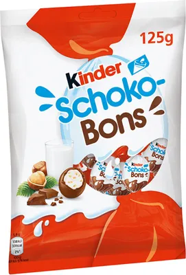 Verpackungsbild Kinder Schoko Bons mit Milchcremefüllung 125g