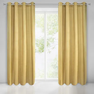 Produktbild von Vorhang IBBIE senfgelb gelb 140x250 cm  Ösen Ösenvorhang