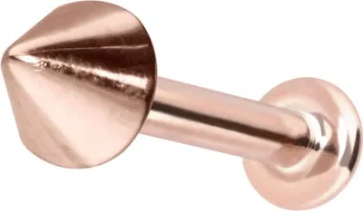 Produktbild von Ohrpiercing, Nasenpiercing 14 Karat Gold Labret mit Innengewinde SPITZE 14 Karat | RoséGold Stablänge: 7mm - Stabstärke: 1,2mm
