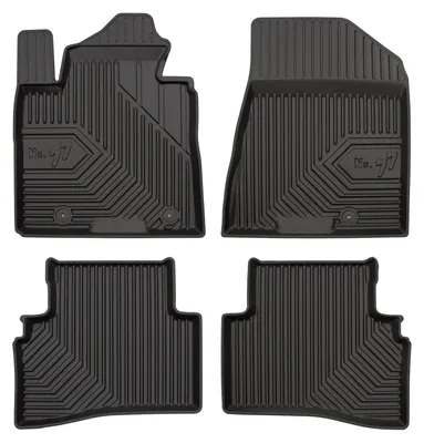Image de Tapis de sol en caoutchouc pour Hyundai Tucson III 2015-2020 (SUV) – 4 pièces, noirs, sur mesure