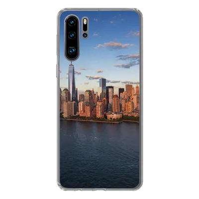 Produktbild von MuchoWow® Handyhülle Schutzhülle Hülle für Huawei P30 Pro New York - Skyline - Boot Silikon Softcase Handy Hülle - Schutzdeckel
