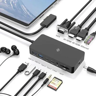 Zdjęcie produktu dla Uniwersalna stacja dokująca do laptopa z portem USB-C