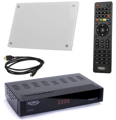 Produktbild von XORO HRT 8730 KIT - DVB-T2 HD, HEVC H.265, PVR Ready, Irdeto, freenet TV, Antenne & HDMI Kabel