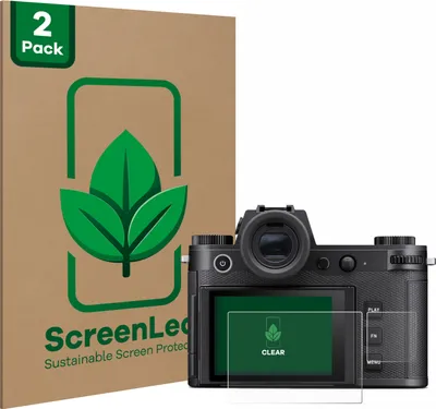Produktbild von 2x ScreenLeaf Schutzfolie für Leica SL3 / SL3-S (Display + Schulterdisplay) nachhaltiger Displayschutz Display Schutz Folie Klar Transparent
