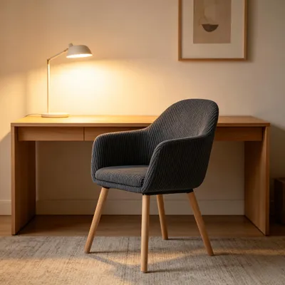 Produktbild von Arbeitsstuhl,Sessel,Essstuhl,Küchenstuhl,Wohnzimmerstuhl,Make-up-Stuhl,Bürostuhl(nur mit 1Pcs Arbeitsstuhl) Dark Gray