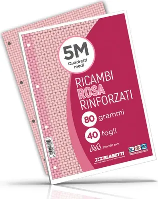 Zdjęcie produktu dla Blasetti 7805, 210 x 297 mm (A4), 80 g/m², Różowy, 40 ark.