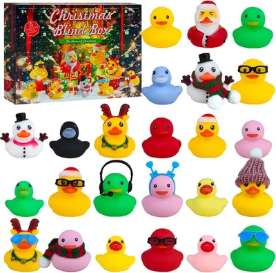 Produktbild von Adventskalender 2025 für Kinder – Adventskalender 2025 – Gummienten-Muster – Gummi-Countdown