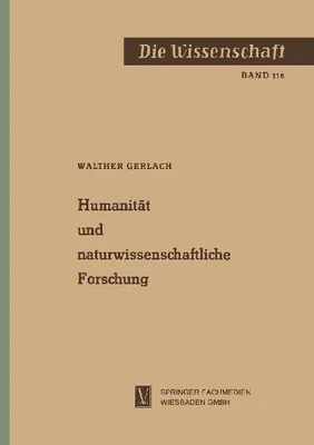 Produktbild von Humanität und naturwissenschaftliche Forschung