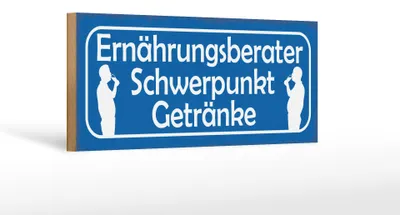 Produktbild von Holzschild Spruch 27x10cm Ernährungsberater Getränke Bier