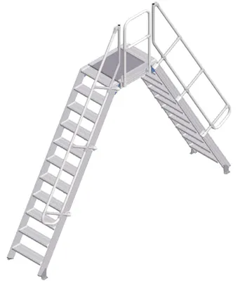Produktbild von Zarges Überstieg 60° 600mm Stufenbreite 11 Stufen