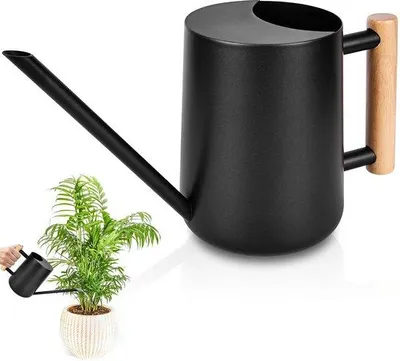Image de Arrosoir noir - 1 litre - inox - poignée ergonomique