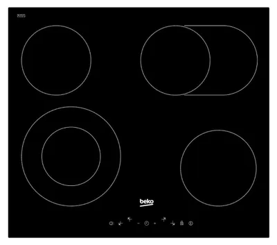 Produktbild von Beko HIC64403T, Schwarz, Integriert, Keramik, Glaskeramik, 4 Zone(n), 4 Zone(n)