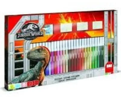 Produktbild von JURASSIC WORLD - Malset XL, 41-tlg., inkl. Malbuch & Stempel