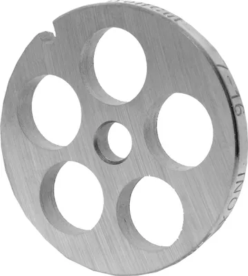 Produktbild von WolfCut INOX Lochscheibe Gr. 7-16,0 mm Bohrung - passend für alle gängigen Fleischwölfe Größe 7 – z.B.: Bosch MUM6/MUM7 - Jupiter Größe 7, Kenwood A900, Regina BME 7 und viele mehr.