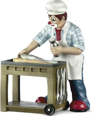 Produktbild von Gilde Clown, "Grillprofi", Kunstharz, mehrfarbig, VE 1, L. 8 cm, B. 11 cm, H. 15 cm 35408 4063387354087