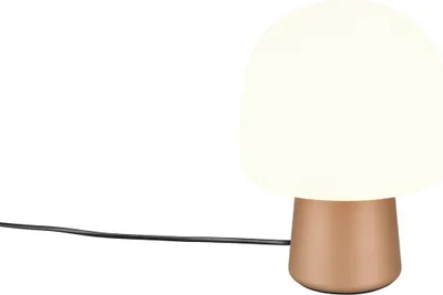 Immagine prodotto di Lampada da tavolo moderna STEEN marrone e bianca, 1xE14x10W, vetro, dimensioni: 27x20x20 cm, IP20, Trio