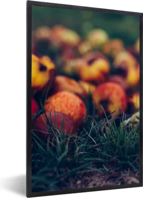 Produktbild von MuchoWow® Gerahmtes Poster Landdekoration - Herbst - Apfel - Obst 60x90 cm - Poster mit Schwarzem Bilderrahmen Wandposter Rahmen Foto Bilder - Kunst